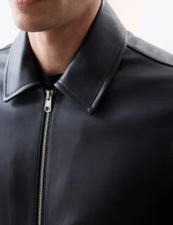 Leather Harrington Jacket -Marks And Spencer Shop leather harrington jacket 12