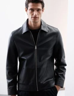 Leather Harrington Jacket -Marks And Spencer Shop leather harrington jacket 13