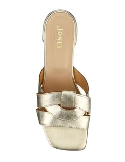 Jones Bootmaker Leather Metallic Block Heel Mules -Marks And Spencer Shop leather metallic block heel mules 9