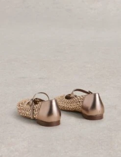 WHITE STUFF Leather Metallic Woven Ballerina -Marks And Spencer Shop leather metallic woven ballerina 5