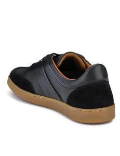 Jones Bootmaker Leather Mixed Texture Lace Up Trainers -Marks And Spencer Shop leather mixed texture lace up trainers 8