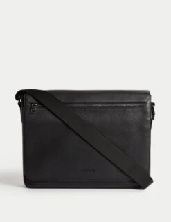 Leather Pebble Grain Messenger Bag 18 Leather Pebble Grain Messenger Bag -Marks And Spencer Shop leather pebble grain messenger bag 4
