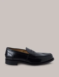 Black Formal Leather Slip-On Shoes -Marks And Spencer Shop leather slip on loafers 13