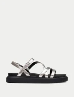 Clarks Leather Strappy Flatform Sandals -Marks And Spencer Shop leather strappy flatform sandals 14