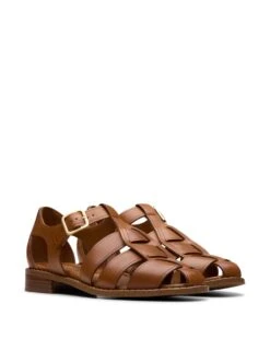 Clarks Leather Strappy Fisherman Sandals -Marks And Spencer Shop leather strappy sandals 5