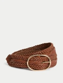 Leather Weave Jeans Belt -Marks And Spencer Shop leather weave jeans belt 2