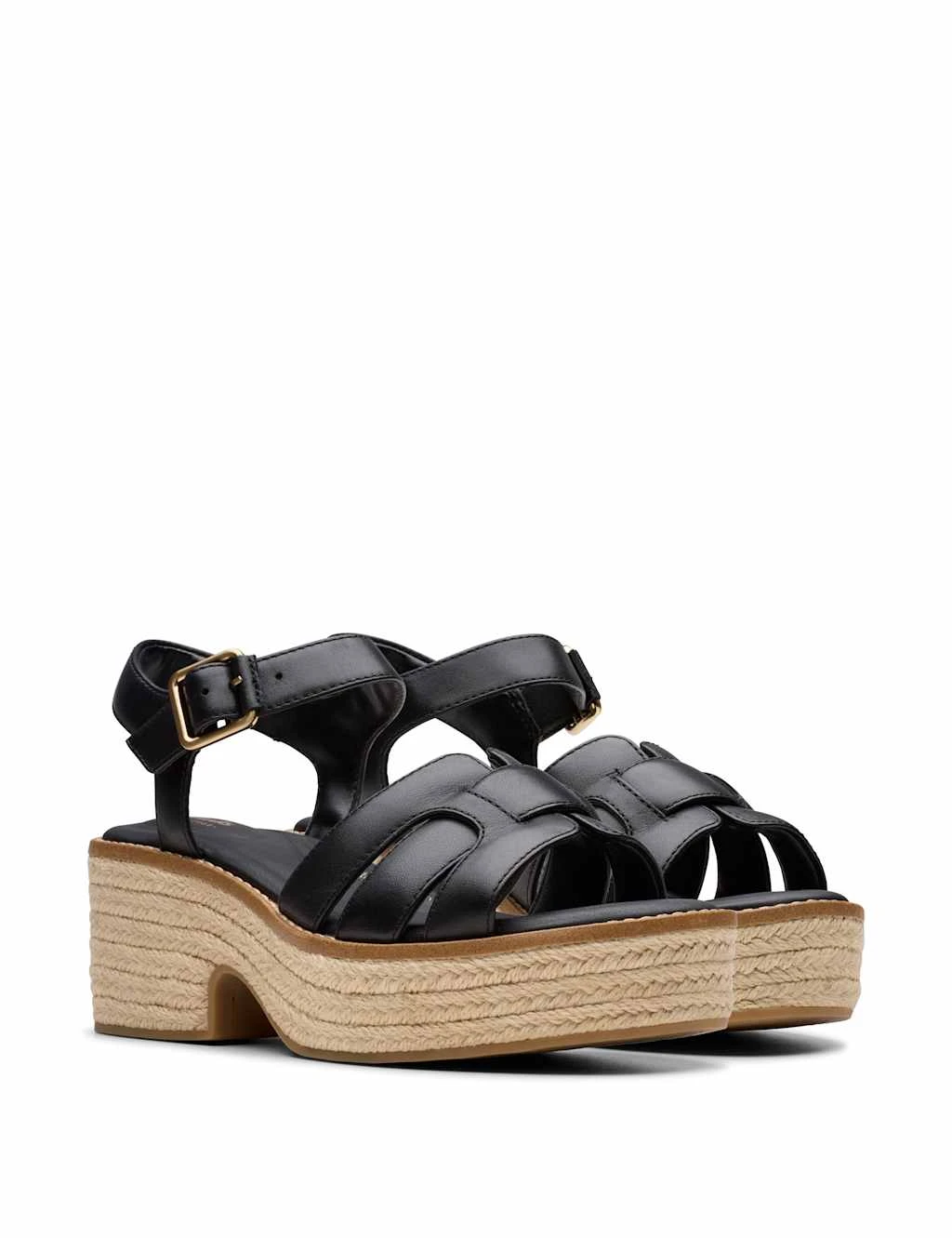 Clarks Leather Wedge Heel Espadrille Sandals 14 Clarks Leather Wedge Heel Espadrille Sandals - Image 14
