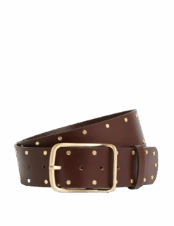 Leather Wide Studded Belt -Marks And Spencer Shop leather wide studded belt