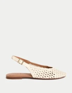 Leather Woven Flat Slingback Shoes 19 Leather Woven Flat Slingback Shoes -Marks And Spencer Shop leather woven flat slingback shoes 7