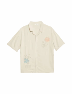 Linen Rich Embroidered Shirt (6-16 Yrs) 13 Linen Rich Embroidered Shirt (6-16 Yrs) -Marks And Spencer Shop linen rich embroidered shirt 6 16 yrs