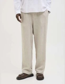 Jack & Jones Loose Fit Linen Rich Chinos -Marks And Spencer Shop loose fit linen rich chinos 11