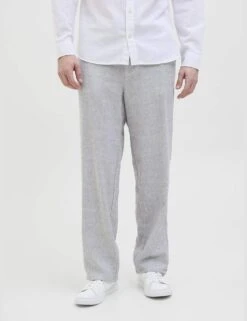 Jack & Jones Loose Fit Linen Rich Chinos -Marks And Spencer Shop loose fit linen rich chinos 12