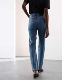 Lyocell™ Blend High Waisted Straight Leg Jeans -Marks And Spencer Shop lyocell blend high waisted straight leg jeans 11