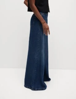 Lyocell™ Blend Wide Palazzo Leg Jeans -Marks And Spencer Shop lyocell blend wide leg jeans 2