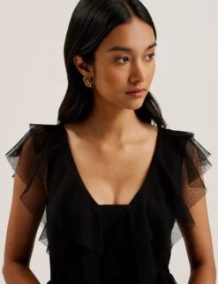 Ted Baker Mesh Ruffle Maxi Dress -Marks And Spencer Shop mesh ruffle maxi dress 5