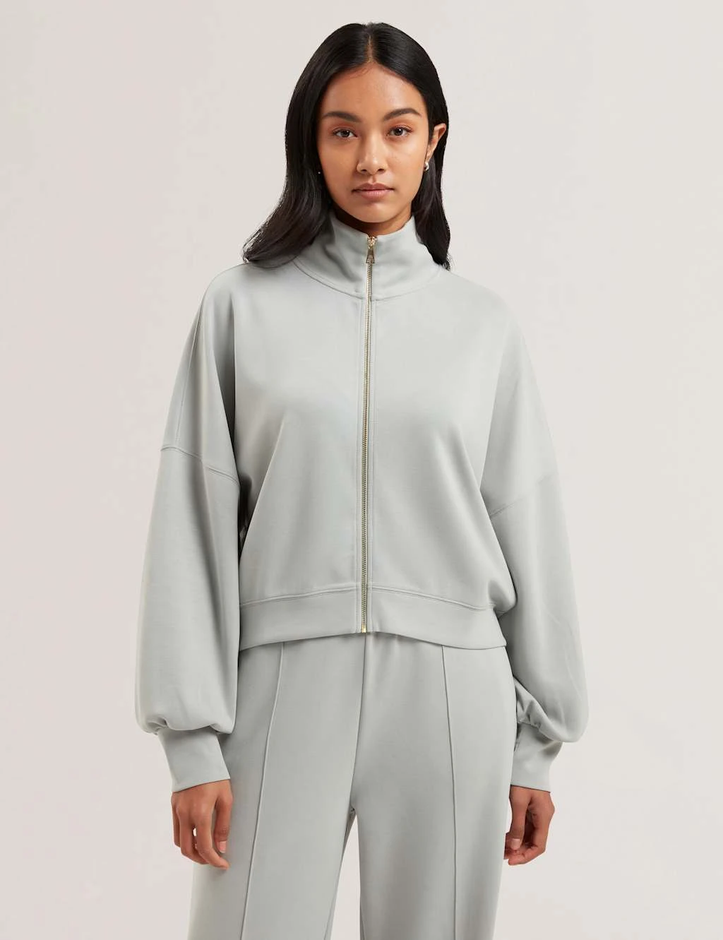 Ted Baker Modal Blend Textured Zip Up Sweatshirt 8 Ted Baker Modal Blend Textured Zip Up Sweatshirt - Image 8