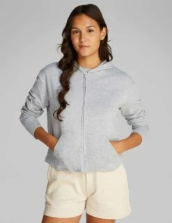 Calvin Klein Modern Terry Cotton Rich Zip Lounge Hoodie -Marks And Spencer Shop modern terry cotton rich zip lounge hoodie 14