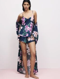 The Floral Print Shortie Set -Marks And Spencer Shop overboard floral print satin cami pj 1