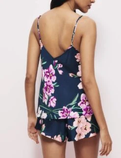 The Floral Print Shortie Set -Marks And Spencer Shop overboard floral print satin cami pj 5