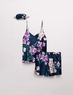 The Floral Print Shortie Set -Marks And Spencer Shop overboard floral print satin cami pj 6