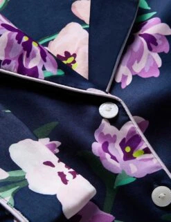 The Floral Print Pyjama Set -Marks And Spencer Shop overboard floral print satin rever pj 8