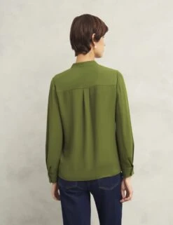 Pleated Round Neck Blouse -Marks And Spencer Shop pleated round neck blouse 14
