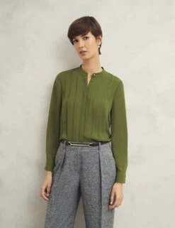 Pleated Round Neck Blouse -Marks And Spencer Shop pleated round neck blouse 9