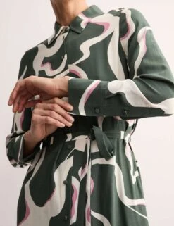 Jaeger Printed Belted Midi Shirt Dress -Marks And Spencer Shop printed belted midi shirt dress 11