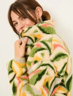 Printed Fleece Jacket -Marks And Spencer Shop printed fleece jacket 9