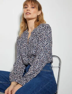 MONSOON Printed V-Neck Button Through Blouse -Marks And Spencer Shop printed v neck button through blouse 5