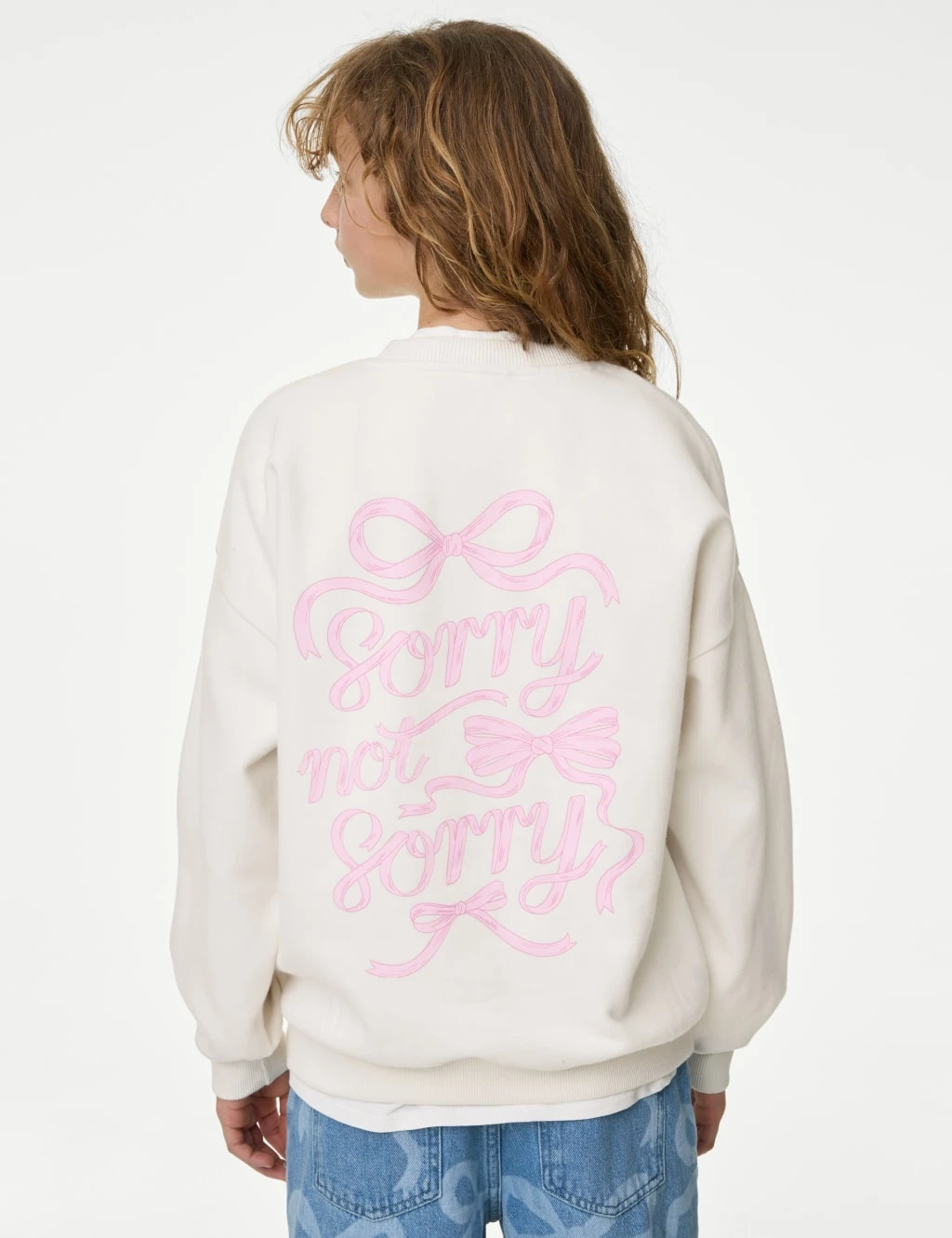 Cotton Rich Bow Graphic Sweatshirt (6-16 Yrs) 10 Cotton Rich Bow Graphic Sweatshirt (6-16 Yrs) - Image 10