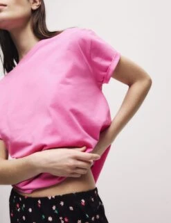 Pure Cotton Printed Pyjama Set -Marks And Spencer Shop pure cotton checked pyjama set 9