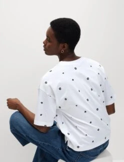 Pure Cotton Floral T-Shirt -Marks And Spencer Shop pure cotton floral t shirt 8