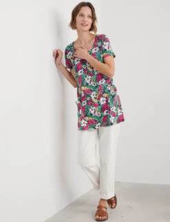 Pure Cotton Floral Tunic 15 Pure Cotton Floral Tunic -Marks And Spencer Shop pure cotton floral tunic 7