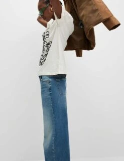 Pure Cotton Graphic Oversized T-Shirt -Marks And Spencer Shop pure cotton graphic oversized t shirt 5