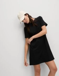 Pure Cotton Mini T-Shirt Dress -Marks And Spencer Shop pure cotton mini t shirt dress 7