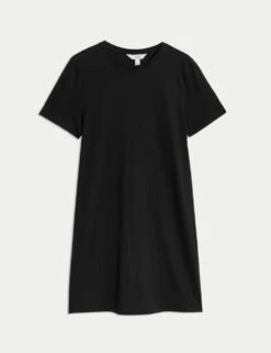 Pure Cotton Mini T-Shirt Dress -Marks And Spencer Shop pure cotton mini t shirt dress 8