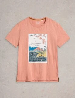 WHITE STUFF Pure Cotton Mountain Graphic T-Shirt -Marks And Spencer Shop pure cotton mountain graphic t shirt 11