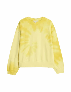 Pure Cotton Ombre Cropped Sweatshirt 30 Pure Cotton Ombre Cropped Sweatshirt -Marks And Spencer Shop pure cotton ombre cropped sweatshirt 1