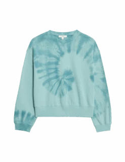 Pure Cotton Ombre Cropped Sweatshirt 24 Pure Cotton Ombre Cropped Sweatshirt -Marks And Spencer Shop pure cotton ombre cropped sweatshirt