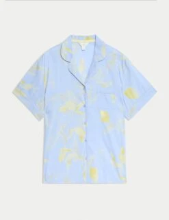 Pure Cotton Printed Pyjama Top -Marks And Spencer Shop pure cotton printed pyjama top 5