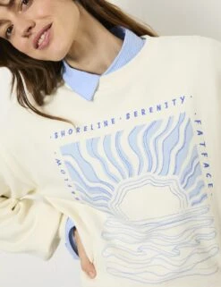 Pure Cotton Printed Slogan Sweatshirt -Marks And Spencer Shop pure cotton printed slogan sweatshirt 5