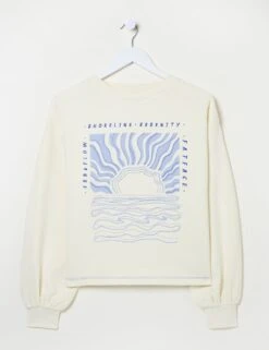 Pure Cotton Printed Slogan Sweatshirt -Marks And Spencer Shop pure cotton printed slogan sweatshirt 9