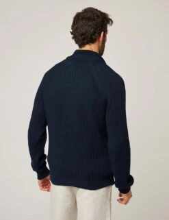 Pure Cotton Ribbed Quarter Zip Jumper -Marks And Spencer Shop pure cotton ribbed quarter zip jumper 6
