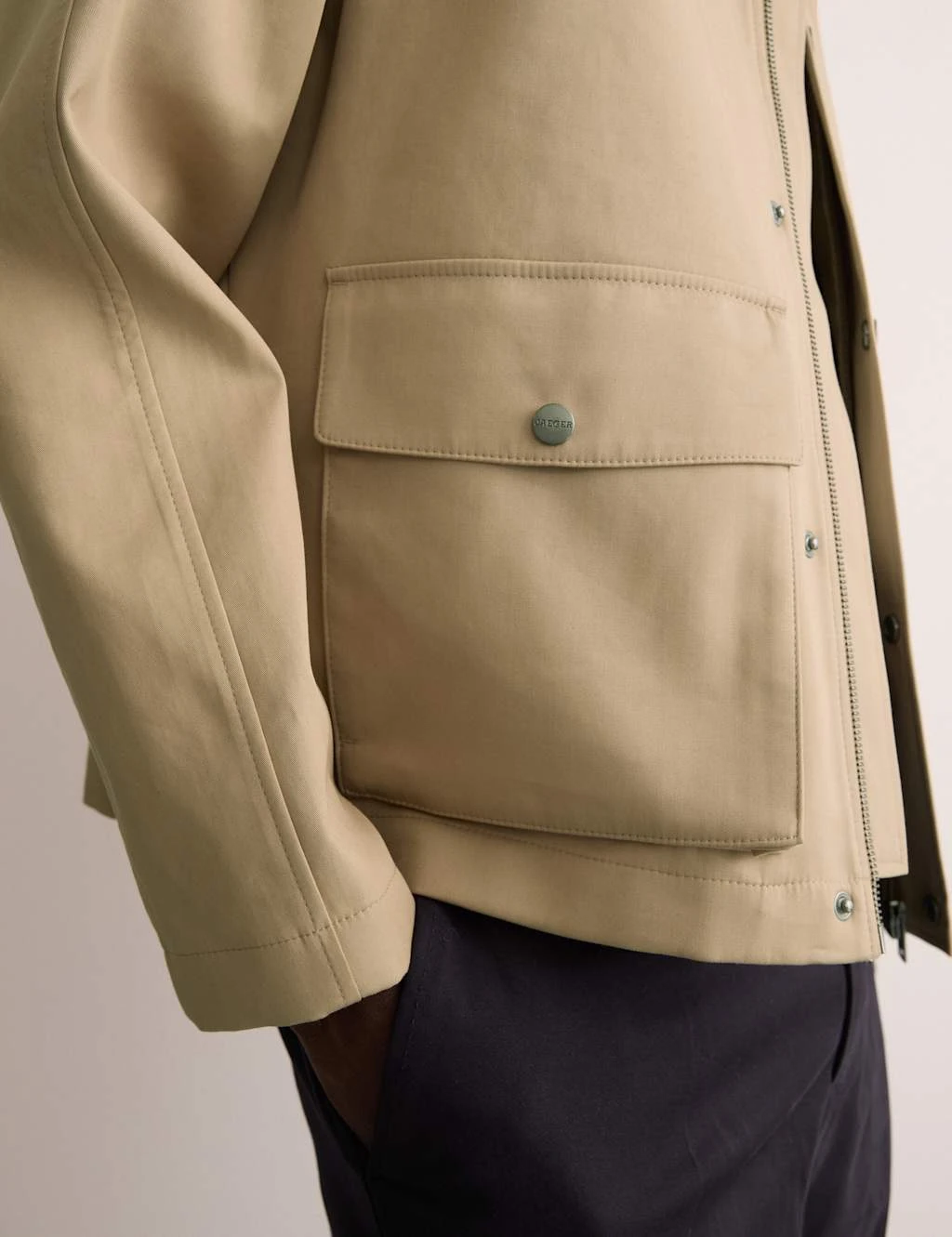 Jaeger Pure Cotton Short Trench Coat 12 Jaeger Pure Cotton Short Trench Coat - Image 12