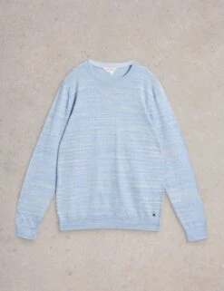 WHITE STUFF Pure Cotton Space Dye Crew Neck Jumper -Marks And Spencer Shop pure cotton space dye crew neck jumper 11