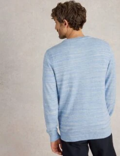 WHITE STUFF Pure Cotton Space Dye Crew Neck Jumper -Marks And Spencer Shop pure cotton space dye crew neck jumper 9