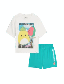 Pure Cotton Squishmallows™ Pyjamas (5-16 Yrs) -Marks And Spencer Shop pure cotton squishmallows pyjamas 5 16 yrs