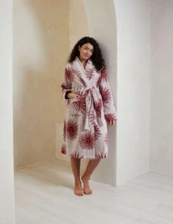 Pure Cotton Sun Print Dressing Gowns -Marks And Spencer Shop pure cotton sun print robe 3