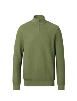 Pure Cotton Textured Half-Zip Jumper -Marks And Spencer Shop pure cotton textured half zip jumper 9